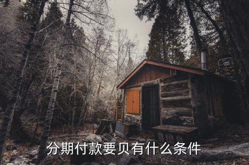 分期付款要貝有什么條件