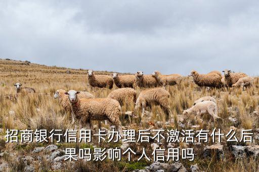 招商銀行信用卡辦理后不激活有什么后果嗎影響個(gè)人信用嗎