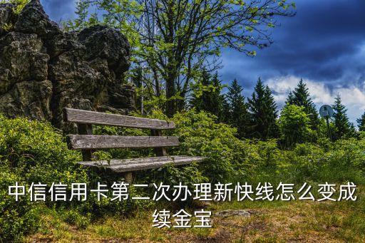 中信信用卡第二次辦理新快線怎么變成續(xù)金寶