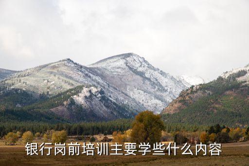 銀行崗前培訓(xùn)主要學(xué)些什么內(nèi)容