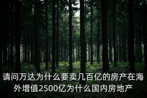 萬達(dá)為什么要賣掉，上海萬達(dá)商住兩用房為什么要出售