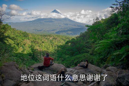 地位這詞語什么意思謝謝了