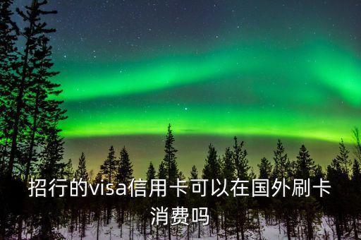 招行的visa信用卡可以在國(guó)外刷卡消費(fèi)嗎