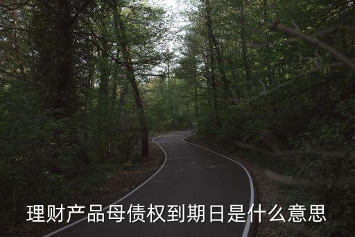 理財(cái)?shù)狡谌臻L期什么，理財(cái)產(chǎn)品母債權(quán)到期日是什么意思