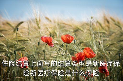 住院結(jié)算上面寫的結(jié)算類型是新醫(yī)療保險新醫(yī)療保險是什么保險