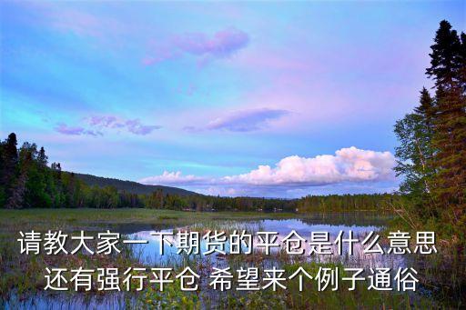 請教大家一下期貨的平倉是什么意思 還有強行平倉 希望來個例子通俗