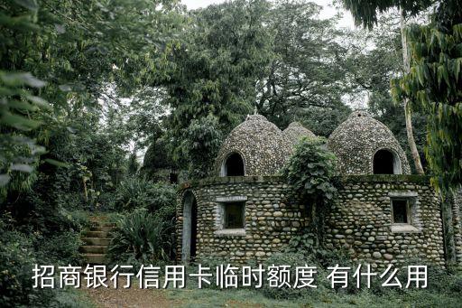 招商銀行信用卡臨時(shí)額度 有什么用