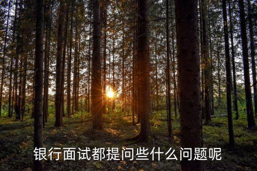 面簽銀行會(huì)問什么，銀行面試都提問些什么問題呢