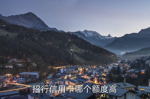 招行什么信用卡額度，招商銀行信用卡都有幾種類型的分別是什么額度的謝謝