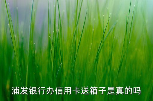 浦發(fā)銀行辦信用卡送箱子是真的嗎