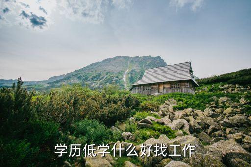 學(xué)歷低學(xué)什么好找工作