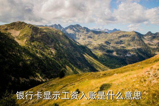 銀行卡已入賬什么意思，銀行卡顯示工資入賬是什么意思