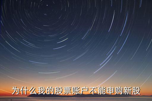 為什么我的股票賬戶不能申購(gòu)新股