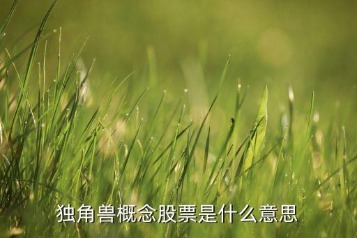 獨(dú)角獸概念股票是什么意思