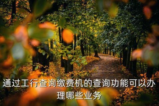 銀行查尋機有什么業(yè)務(wù)，交通銀行的自動查詢機有什么功能