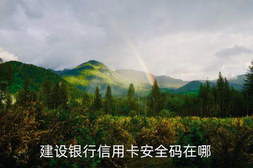 建設(shè)銀行信用卡安全碼在哪