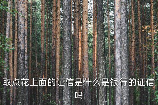 取點花上面的證信是什么是銀行的證信嗎