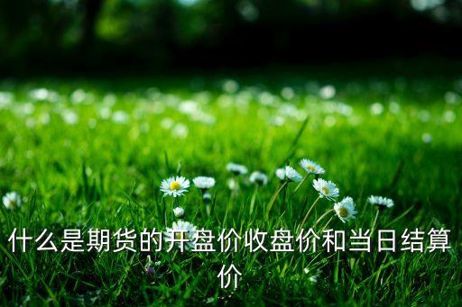 什么是期貨的開盤價(jià)收盤價(jià)和當(dāng)日結(jié)算價(jià)