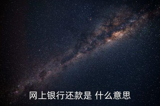 網(wǎng)上銀行還款是 什么意思