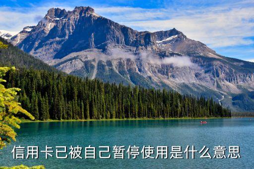 信用卡已被自己暫停使用是什么意思