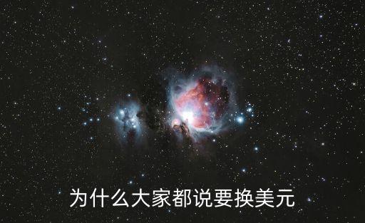 為什么大家都說要換美元