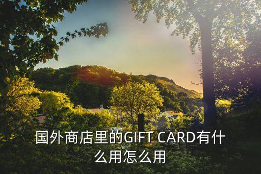 gift card買什么，國外商店里的GIFT CARD有什么用怎么用