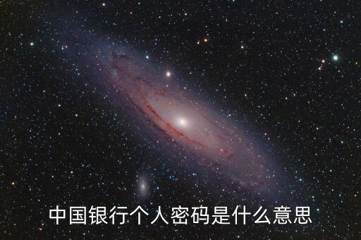 中國銀行個人密碼是什么意思