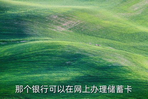 那個銀行可以在網(wǎng)上辦理儲蓄卡