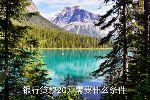 小額貸款20萬需要什么條件，在銀行貸款20萬需要什么條件
