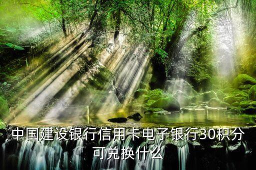 建行積分能換什么東西，刷建行卡而得到的積分有什么用