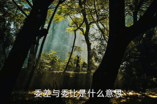 委比委差是什么意思，委差與委比是什么意思