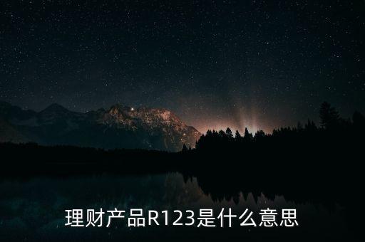 理財(cái)產(chǎn)品R123是什么意思