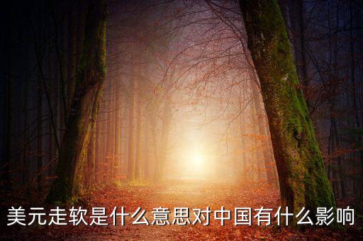 美元指數(shù)走軟什么意思，美元走軟是什么意思對中國有什么影響