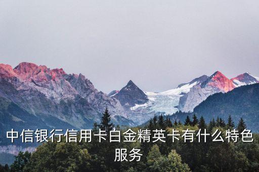 中信菁英卡權(quán)益是什么，中信銀行菁英卡是什么卡