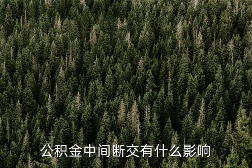 公積金中間斷交有什么影響