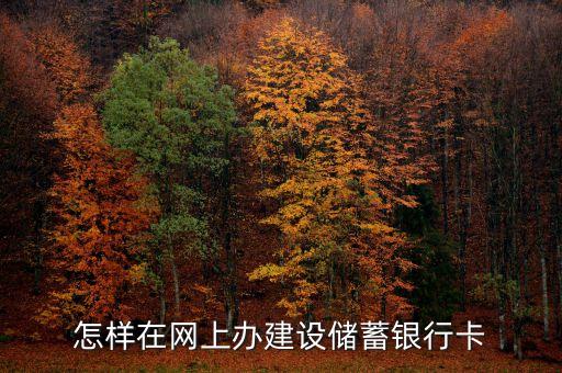 建設(shè)銀行怎么自助辦卡，建設(shè)銀行卡在網(wǎng)上怎么辦理