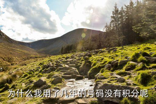 為什么我用了幾年的號碼沒有積分呢