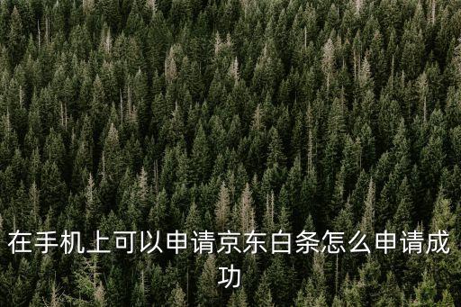 微信京東白條怎么開通，京東白條怎么申請成功