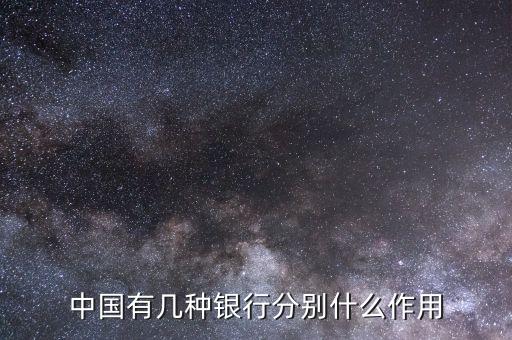 中國(guó)有幾種銀行分別什么作用