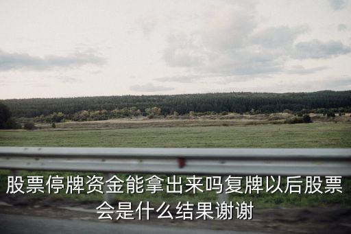 股票停牌資金能拿出來嗎復(fù)牌以后股票會是什么結(jié)果謝謝