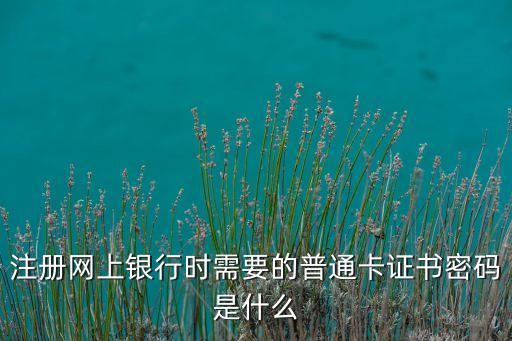 開戶證書密碼是什么，去開通網(wǎng)銀銀行會給張什么客戶證書密碼什么的嗎