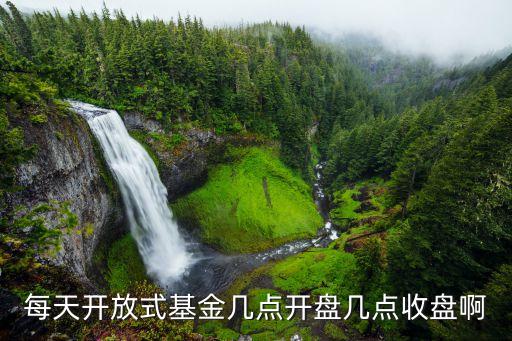 每天開放式基金幾點開盤幾點收盤啊