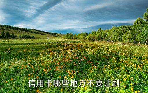什么地方不能用信用卡嗎，信用卡哪些地方不要讓刷