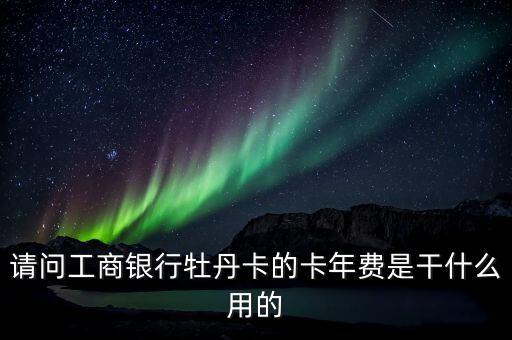 請問工商銀行牡丹卡的卡年費(fèi)是干什么用的