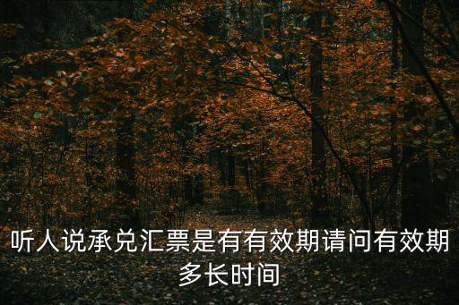 匯票有效期什么意思，怎么解釋匯票有效期一個(gè)月