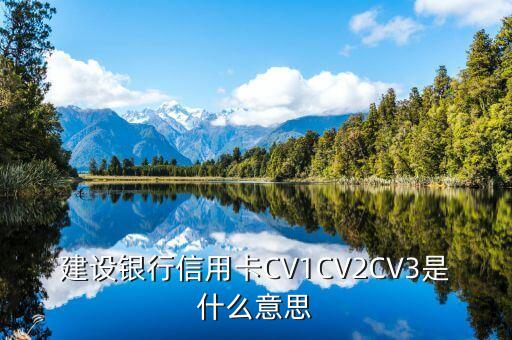 建設(shè)銀行信用卡CV1CV2CV3是什么意思