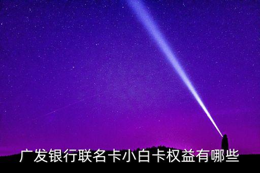 廣發(fā)銀行聯(lián)名卡小白卡權(quán)益有哪些