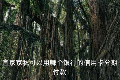 宜家家私可以用哪個銀行的信用卡分期付款