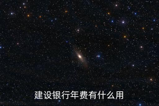 建設銀行年費有什么用