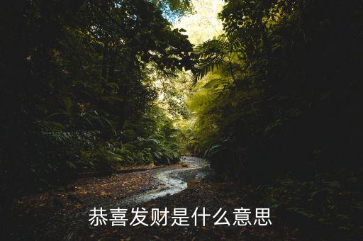恭喜發(fā)財(cái)是什么意思